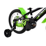 Capriolo Mustang 14" gyerek kerékpár Fekete-Zöld