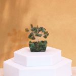 Mini Drágakő Szerencsefa Orgonit Alapon - Zöld Aventurin (15 kő)