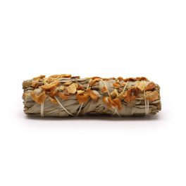   Csomagolt füstölő köteg - Fehér zsálya és fokhagyma 10cm