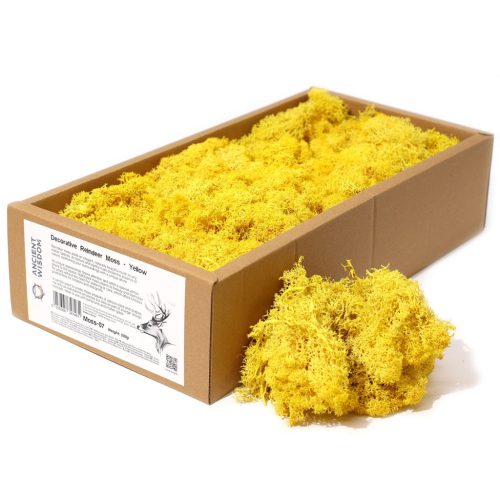 Minőségi Dekorációs Moha - Sárga - 500g