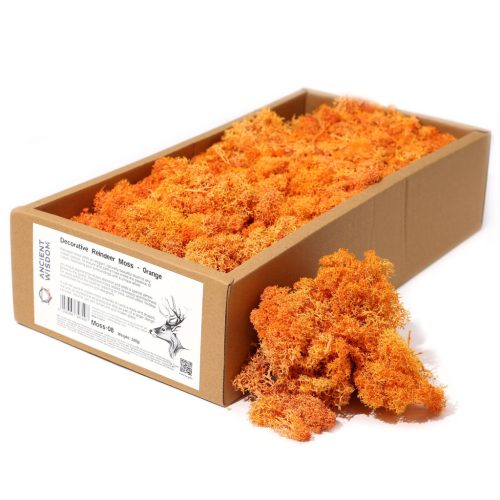 Minőségi Dekorációs Moha - Narancsszínű - 500g