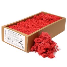 Minőségi Dekorációs Moha - Piros - 500g