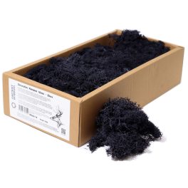 Minőségi Dekorációs Moha - Fekete -  500g