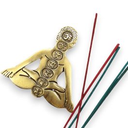Arany Alumínium 7 Chakra Yoga Füstölő Állvány 12x12cm