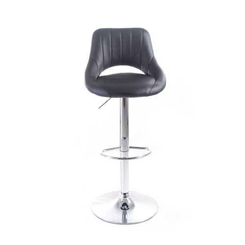 G21 Aletra bárszék, fekete, műbőr
