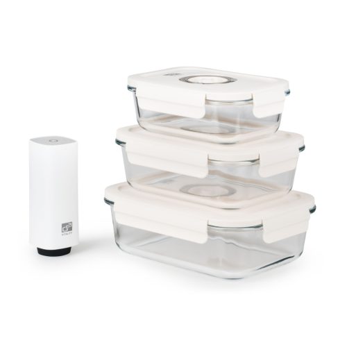 G21 vákuumtároló doboz készlet pumpával, 4 db