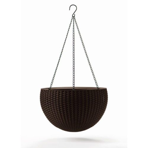 Keter Hanging Sphere függesztett virágtartó, whiskey barna
