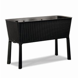   Keter Easy grow műrattan virágláda (magaságyás) - grafit szürke
