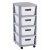 Curver Infinity 4x11L fiókos polc, szürke-fehér
