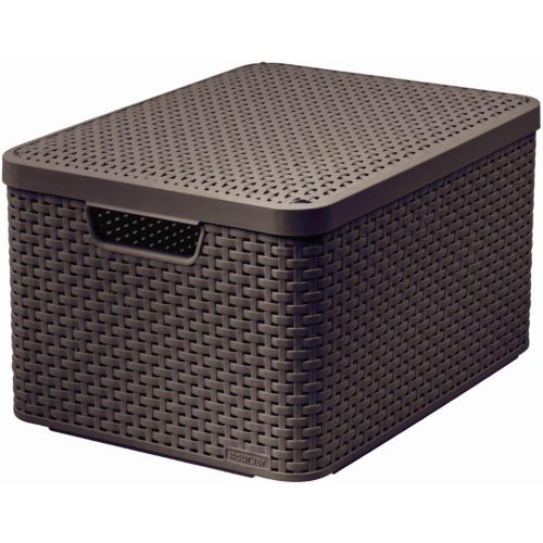 Box Curver Style L 30L tetővel, sötétbarna