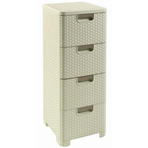 Curver Style 4x14L fiókos polc, fehér