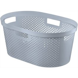 Curver Infinity Dots 40 literes tisztaruha kosár, szürke