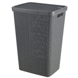 Curver Jute szennyeskosár 58L fedéllel szürke