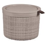 Curver Jute kerek tárolódoboz 2L taupe
