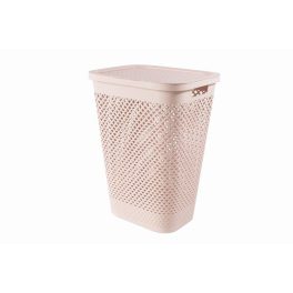 Curver Pure 55 l rózsaszín szennyestartó fedéllel