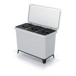 Prosperplast SYSTEMA szemetes kuka 3x10l hamuszínű