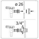 Prosperplast kiegészítő CANTAP 1 csap az esővízre való hordóra fekete