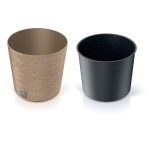Prosperplast FURU ROUND LOW ECO WOOD kaspó 25 cm naturo