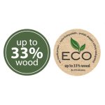 Prosperplast FURU SQUARE LOW ECO WOOD kaspó 30 cm naturo