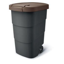  Prosperplast Wheeler 110 l szemetes kuka antracit barna fedéllel