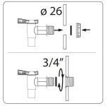 Tartozék Prosperplast csap az esővizes hordóhoz CANTAP 2 arany