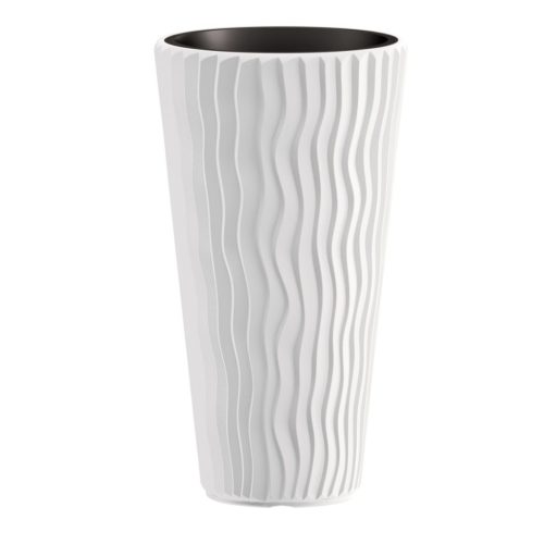 Prosperplast SANDY SLIM virágcserép fehér 29,7 cm