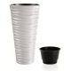 Prosperplast SAND SLIM virágcserép fehér 29,6 cm