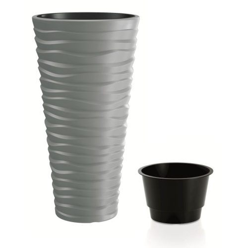 Prosperplast SAND SLIM virágcserép szürke 29,6 cm