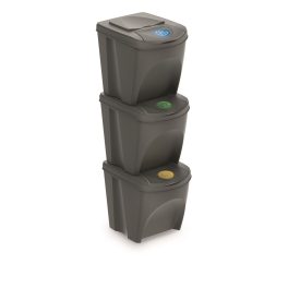 Prosperplast SORTIBOX 3 x 25 l szürke hulladékgyűjtő