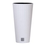 Prosperplast Rato Tubus virágcserép fehér 30 cm-es betéttel