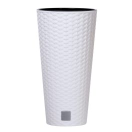   Prosperplast Rato Tubus virágcserép fehér 30 cm-es betéttel