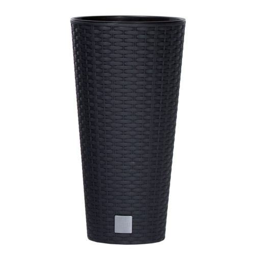Prosperplast Rato Tubus virágcserép antracit 25 cm-es betéttel