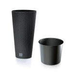 Prosperplast Rato Tubus virágcserép antracit 25 cm-es betéttel
