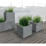 Virágcserép Prosperplast SIERRA CASE beton hatású 77 cm antracit