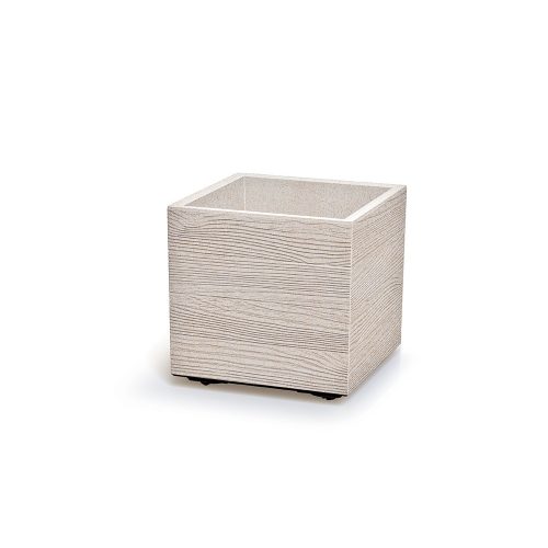 Virágcserép Prosperplast MADERA SQUARE eco fa 38,5 cm fehér
