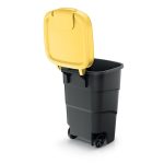 Prosperplast Wheeler 95 l szemetes kuka antracit sárga fedéllel