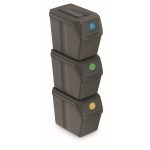 Prosperplast SORTIBOX 3 x 20 l hulladékgyűjtő  3 x 20 l szürke kő