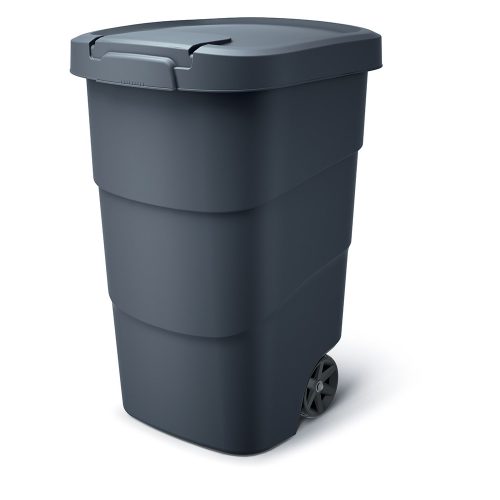 Prosperplast Wheeler 95 l szemetes – antracit színű, fekete fedéllel