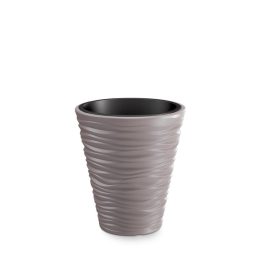 Prosperplast SAND virágcserép betéttel, 34,5 cm, mocca