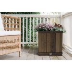 Keter Deco négyzet alakú virágcserép, diófa