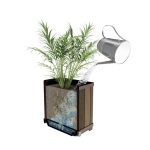 Keter Deco négyzet alakú virágcserép, diófa