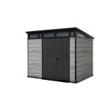 Kerti ház Keter PENT Signature 9x7 Storm Grey, padlóval