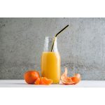 G21 BeEco Party fém szívószálak 6 db arany, hajlított + tisztító kefe