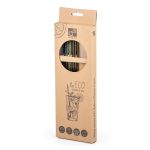 G21 BeEco Classic fém szívószálak 6 db színes, egyenes + tisztító kefe