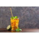 G21 BeEco Classic fém szívószálak 6 db színes, egyenes + tisztító kefe