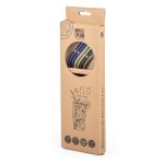 G21 BeEco Party fém szívószálak 6 db színes, hajlított + tisztító kefe