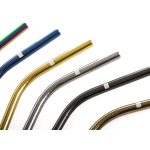 G21 BeEco Party fém szívószálak 6 db színes, hajlított + tisztító kefe