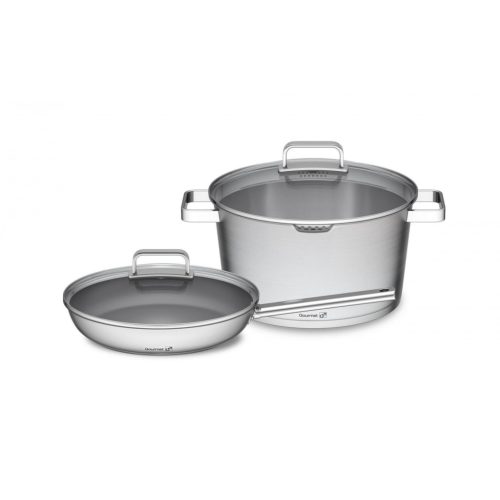 G21 Gourmet Magic edénykészlet szűrővel, 4 darabos, rozsdamentes acél