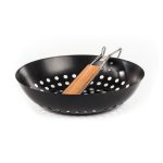 G21 grillező eszköz - grillserpenyő kerek tapadásmentes felülettel