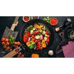 G21 grillező eszköz - grillserpenyő kerek tapadásmentes felülettel